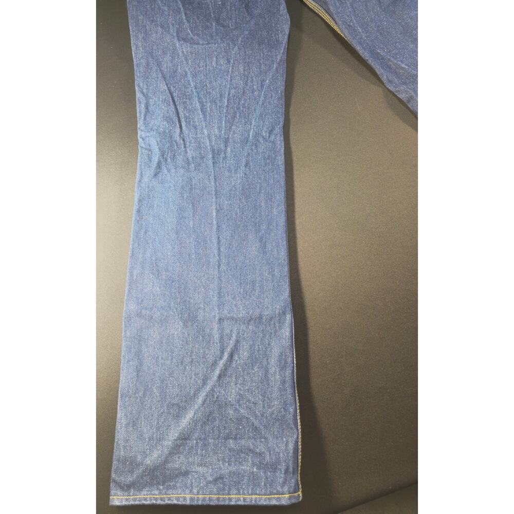 Vintage Hash Jeans Dark Wash Flare Leg Denim Star Pocket High Rise Trousers 27 - Picture 7 of 16